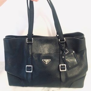 Authentic Prada Black Leather Bag